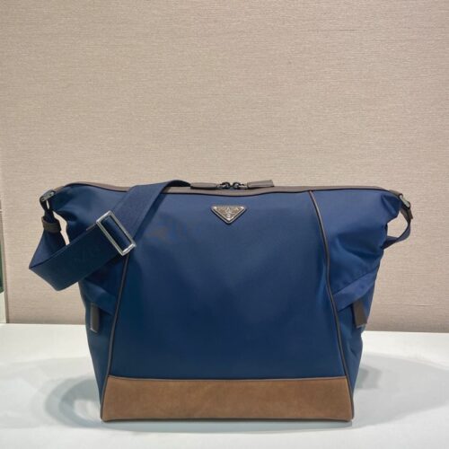최고퀄 프라다 리나일론 및 가죽 숄더백 네이비 2VH180