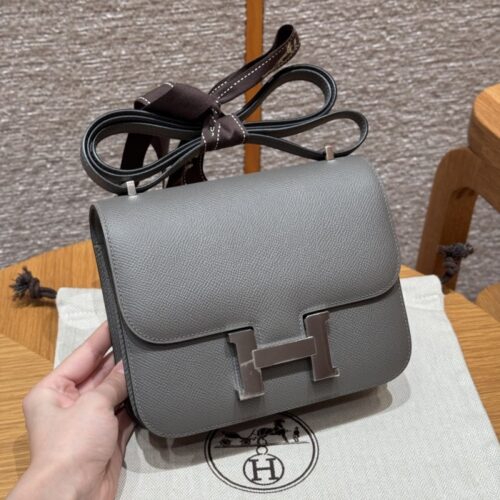 올수공 에르메스 콘스탄스 19 Girs Meyer 엡송 가죽 실버 하드웨어