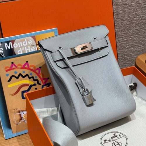 올수공 에르메스 핵아도 Blue Glacier 토고 가죽 실버 하드웨어
