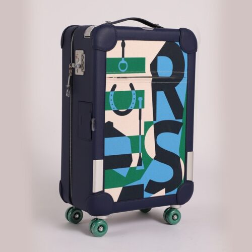 최고퀄 에르메스 R.M.S Cabin Suitcase 레터링 블루 컬러 기내용 캐리어