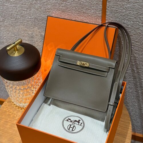 올수공 에르메스 켈리 단스 Etoupe 스위프트 가죽 골드 하드웨어