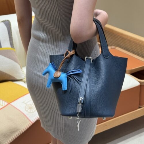 올수공 에르메스 피코탄 18 Bleu De Prusse 클레망스 실버 하드웨어