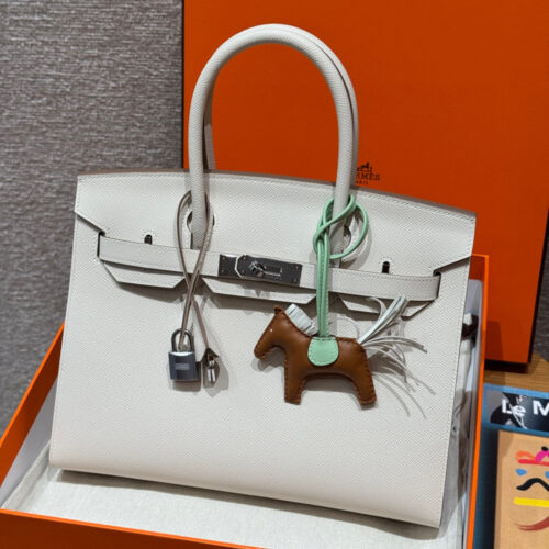 최고퀄 에르메스 올수공 버킨 30 크레 엡송 가죽 은장