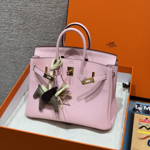 최고퀄 에르메스 올수공 버킨 25 로즈 사쿠라 스위프트 가죽 금장