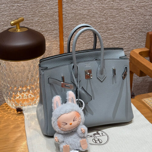 최고퀄 에르메스 올수공 버킨 25 시멘트 그레이 토고 가죽 은장