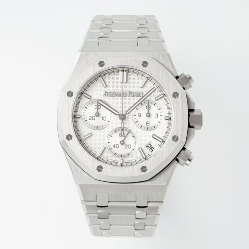 DD공장 오데마피게 로얄오크 크로노그래프 화이트 다이얼 스틸 41mm 26240