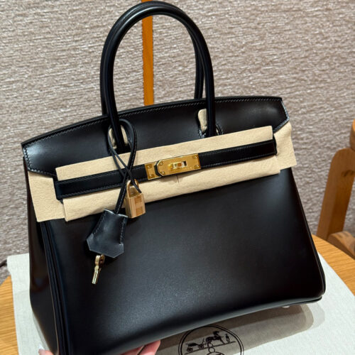 최고퀄 에르메스 올수공 버킨 30 블랙 박스 가죽 금장