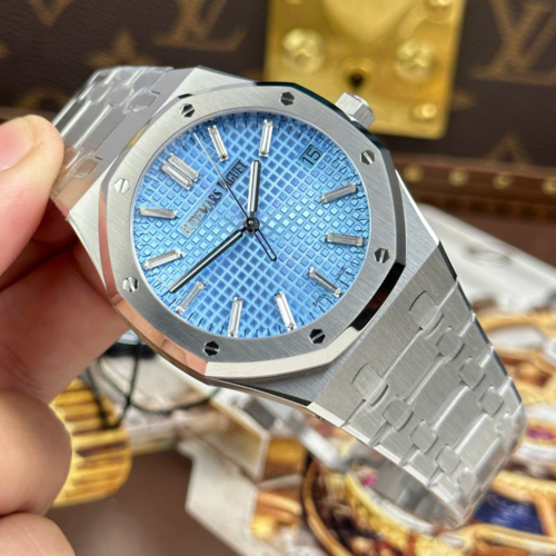 ZF공장 오데마피게 로얄오크 바게트 다이아 블루 다이얼 스틸 41mm 15510