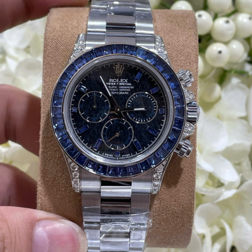 CNC 커스텀 제작 롤렉스 데이토나 블루 사파이어 커스텀 40mm 126599