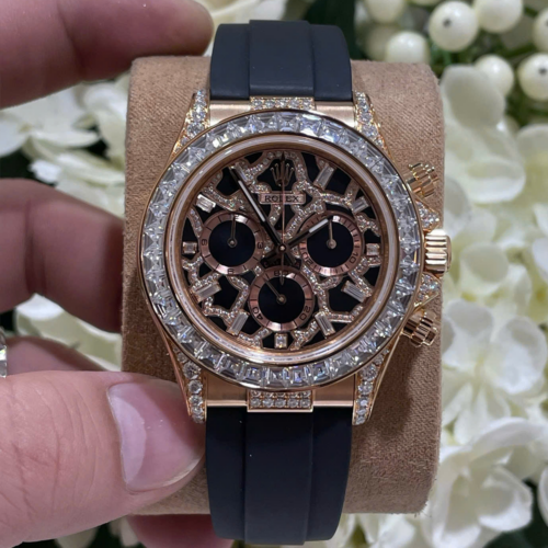 CNC 커스텀 제작 롤렉스 데이토나 호랑이 모이사나이트 커스텀 40mm 116588