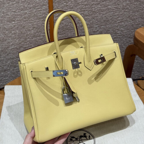 최고퀄 에르메스 올수공 버킨 25 병아리 옐로우 스위프트 가죽 은장