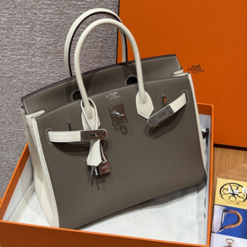 최고퀄 에르메스 올수공 버킨 30 에토프 & 크레 토고 가죽 은장