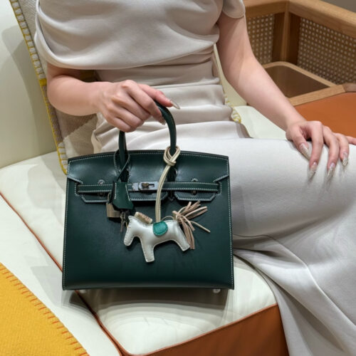 최고퀄 에르메스 올수공 버킨 25 포레스트 그린 박스 가죽 은장