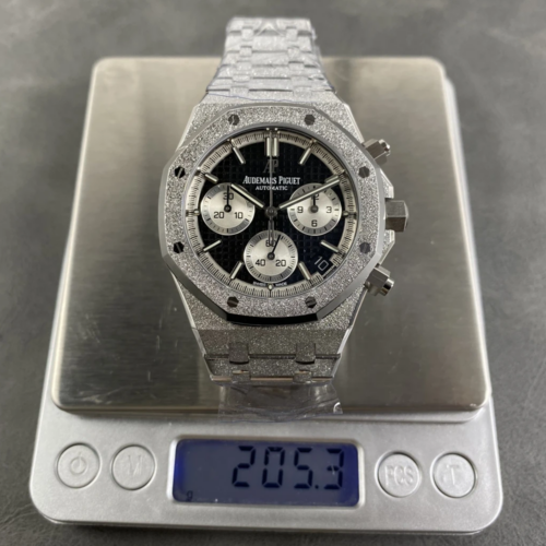 DD공장 오데마피게 로얄오크 크로노그래프 블랙 다이얼 프로스트 골드 41mm 26240