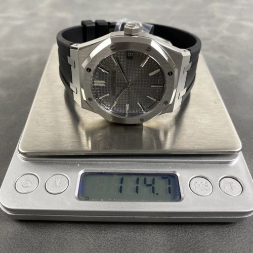 DD공장 오데마피게 로얄오크 그레이 다이얼 스틸 러버밴드 41mm 15510