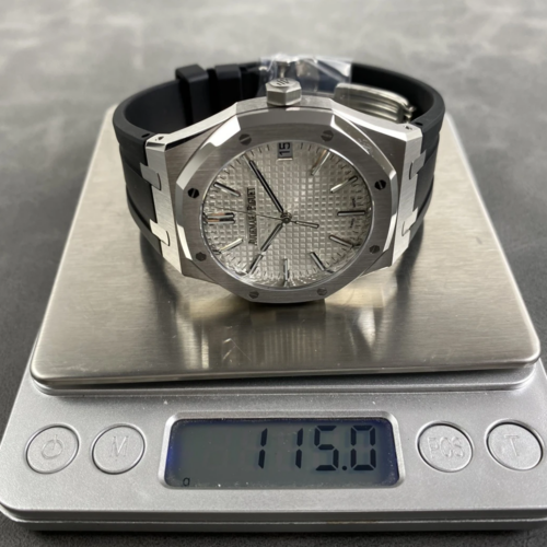 DD공장 오데마피게 로얄오크 화이트 다이얼 스틸 러버밴드 41mm 15510