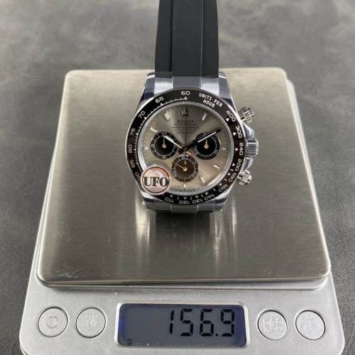 UFO공장 롤렉스 데이토나 고스트 다이얼 화이트 골드 금통 러버밴드 40mm 126519