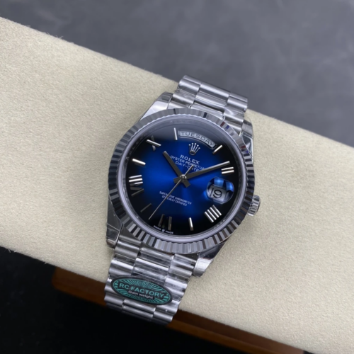 RC공장 롤렉스 데이데이트 블루 다이얼 40mm 화이트 골드 금통 228236