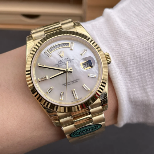 RC공장 롤렉스 데이데이트 자개 바게트 다이얼 40mm 옐로우 골드 금통 228238