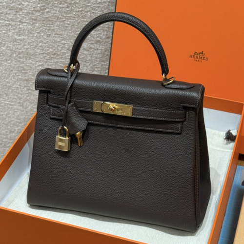 최고퀄 에르메스 올수공 켈리 25 에스프레소 브라운 토고 가죽 금장