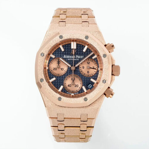 APS공장 오데마피게 로얄오크 크로노그래프 블루 다이얼 로즈골드 프로스트 골드 24240