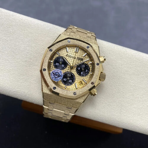 APS공장 오데마피게 로얄오크 크로노그래프 샴폐인 다이얼 프로스트 옐로우 골드 24240