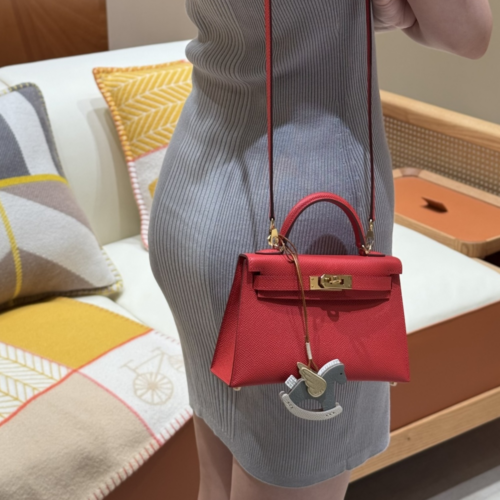최고퀄 에르메스 올수공 켈리 미니 루즈 꾀르 엡송 가죽 금장