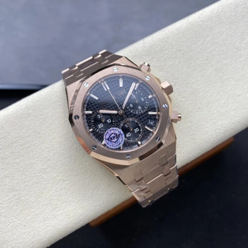 APS공장 오데마피게 로얄오크 크로노그래프 블랙 다이얼 로즈골드 24240