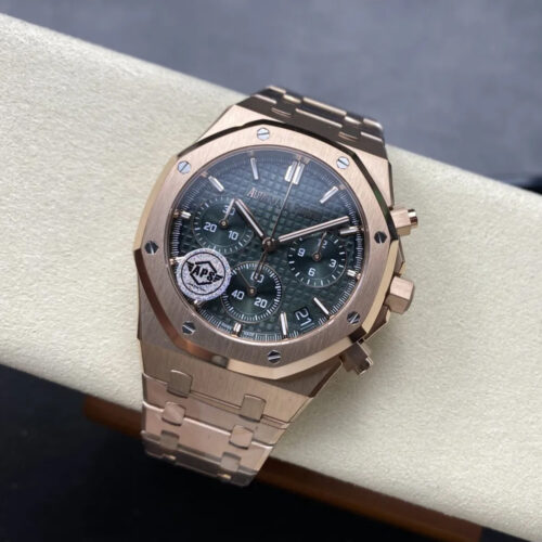 APS공장 오데마피게 로얄오크 크로노그래프 그린 다이얼 로즈골드 24240