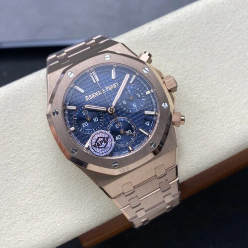 APS공장 오데마피게 로얄오크 크로노그래프 블루 다이얼 로즈골드 24240
