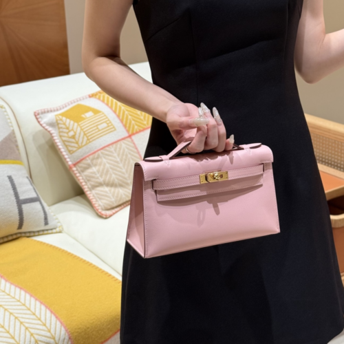 최고퀄 에르메스 올수공 켈리 포쉐트 로즈 사쿠라 스위프트 가죽 금장