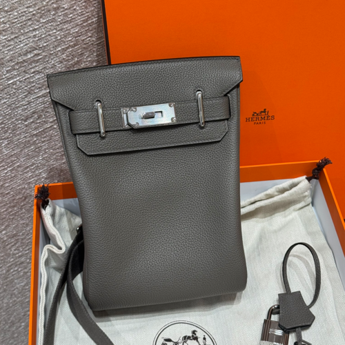 최고퀄 에르메스 올수공 핵아도 메탈릭 그레이 토고 가죽 은장