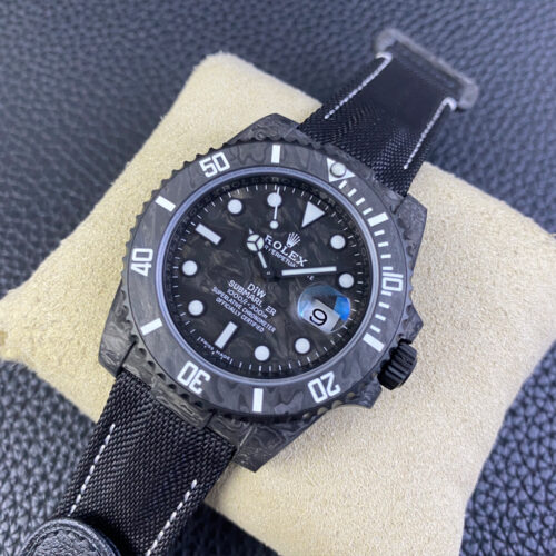 DIW 커스텀 롤렉스 서브마리너 블랙 카본 케이스 카본 화이트 다이얼 40mm 116610