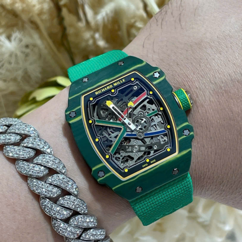 CNC 커스텀 리차드밀 웨이드 반 니커크 그린 카본 RM67-02