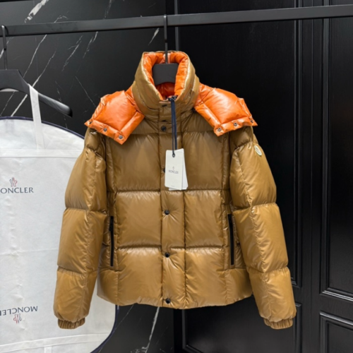 몽클레르 파라나 후드 쇼트 다운 자켓 라이트 브라운